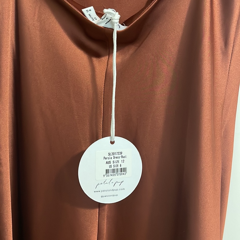 Petal & Pup Rust Slip Midi Dress - Picture 3 of 3